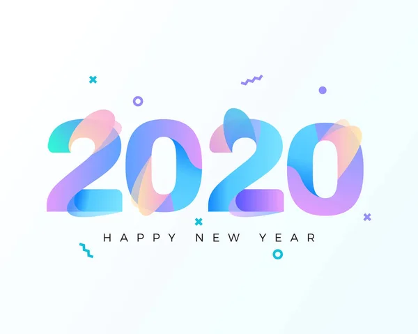 Logo Gráficos Para Celebración Año Nuevo 2020 Banners Póster Anuncios Ilustración De Stock