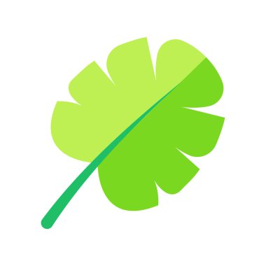 Tropikal Yapraklar simgesi. Web için Tropikal Yaz temasıdüz illüstrasyon renkli vektör izole simgeler