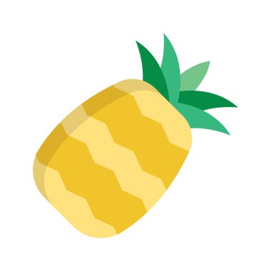 Çam elması simgesi. Web için Tropikal Yaz temasıdüz illüstrasyon renkli vektör izole simgeler