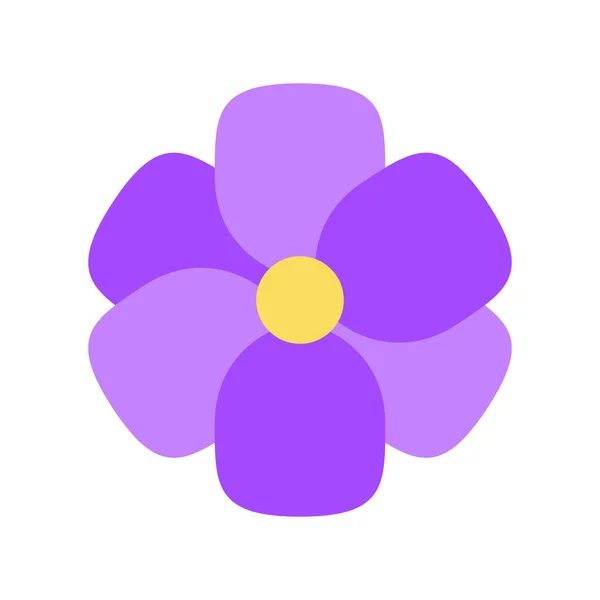 Ikona Tropikalnego Kwiatu Płaski Ilustracja Kolorowy Wektor Białym Tle Motyw — Wektor stockowy