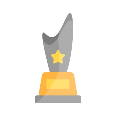 Yıldız fantezi ödül simgesi. Ödül Madalyası hediye simgeleri düz illüstrasyon renkli vektör izole simgeler