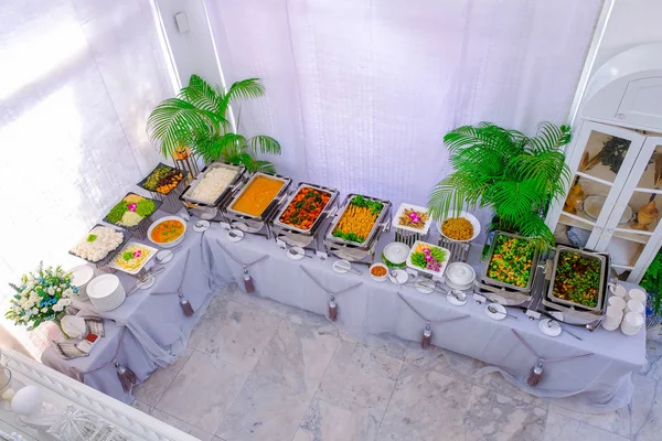 Thai Buffé Middag Vackert Arrangerade Bröllopet — Stockfoto