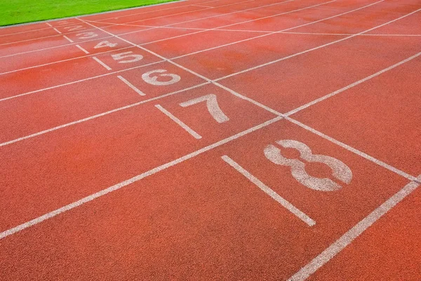 Atleet Track Running Track Met Mooie Schilderachtige — Stockfoto