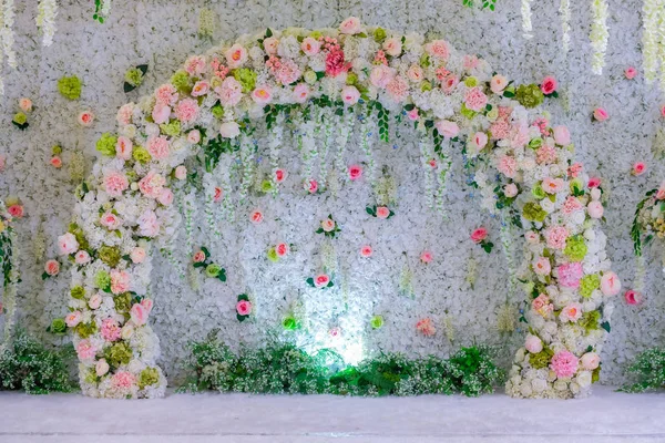 Красивий Квітковий Фон Весільної Сцени Декорування — стокове фото