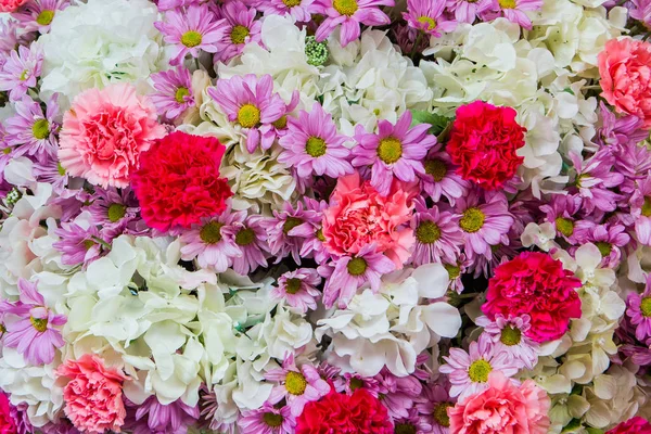 Mooie Bloemen Achtergrond Voor Bruiloft Scène Decoratie — Stockfoto