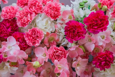 Çiçekler çok güzel arka plan düğün sahne dekorasyon için