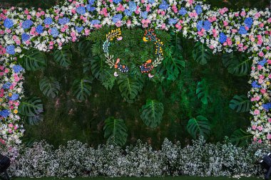 Çiçekler çok güzel arka plan düğün sahne ve dekorasyon için