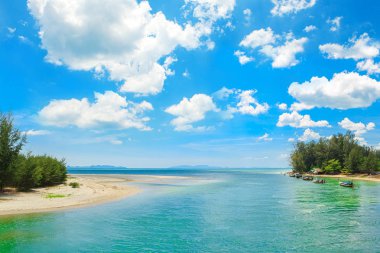 Tayland 'ın güneyindeki Pakmeng Plajı.