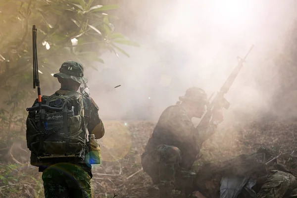 Tentara Thailand Ranger Selama Operasi Militer — Stok Foto