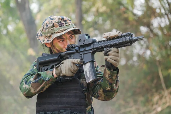 Guardas Exército Tailândia Durante Operação Militar — Fotografia de Stock