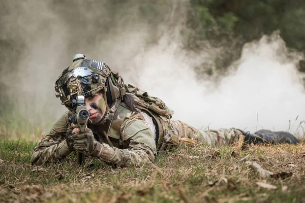 Guardas Exército Dos Estados Unidos Durante Operação Militar — Fotografia de Stock