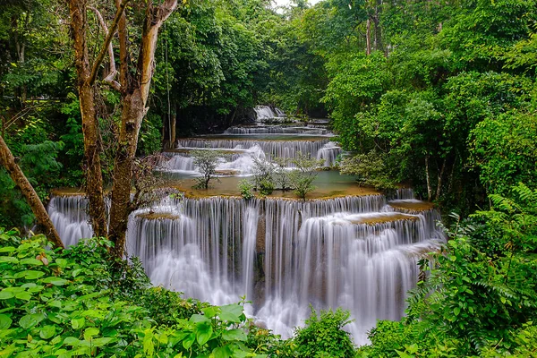 Huai Mae Kamin Waterfall Kanchanaburi Thailand — Stock Photo, Image