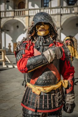 a perfect replica of a samurai costume