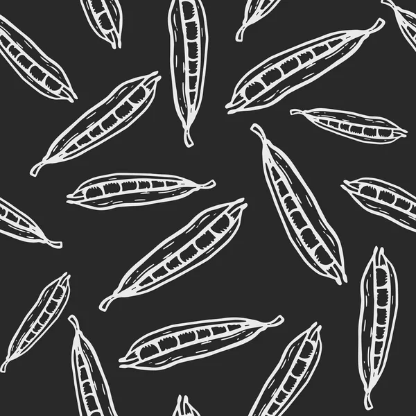ベジタリアン フード 手描き下ろしグリンピース シームレス パターン ベクトル ヴィンテージ野菜のイラスト 包装紙 ストリートフェスティバル ファーマーズ — ストックベクタ