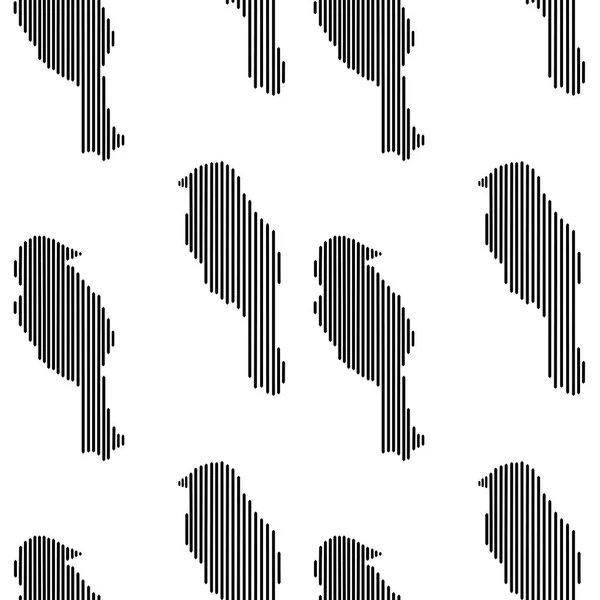 ストリップのシームレスなパターンから鳥のシルエット シームレスな動物鳥と印刷 カード カバーおよび他の装飾の流行のデザイン ベクトルの図 抽象的な幾何学的なテクスチャー — ストックベクタ