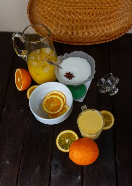 Smoothie Orange Table Glass — Stock Photo, Image