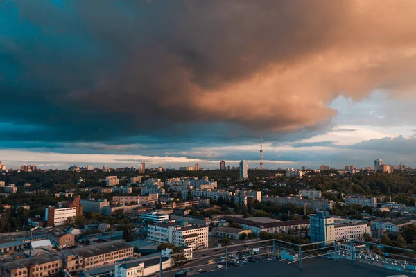 Дневное Время Киев Вид Город Крыши — стоковое фото