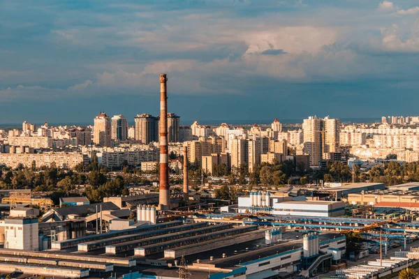 Дневное Время Киев Вид Город Крыши — стоковое фото