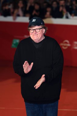 Roma, İtalya. 20 Ekim, 2018. Michael Moore Fahrenheit için kırmızı halı üzerinde 11/9, Roma Film Festivali 2018.