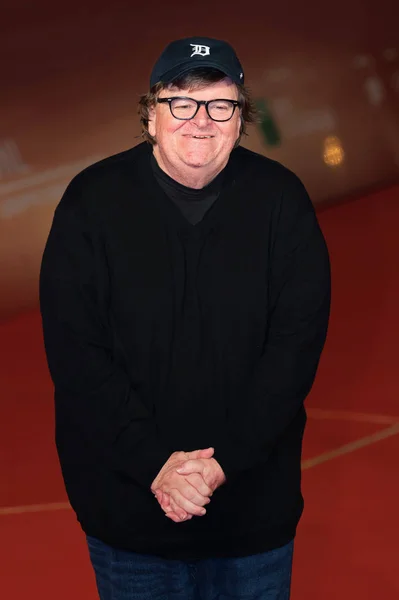 Rzym Włochy Października 2018 Michael Moore Czerwonym Dywanie Dla Fahrenheit — Zdjęcie stockowe