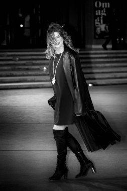 Roma, İtalya. 22 Ekim 2018: Alba Parietti sırasında Roma Film Festivali 2018 Auditorium Parco Della Musica, kırmızı halı. 