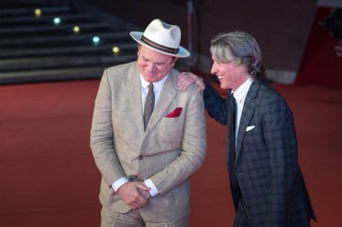 Roma, İtalya. 24 Ekim 2018: John C. Reilly ve Steve Coogan 'Stan ve Ollie' film kırmızı halı, Roma Film Festivali 2018.  