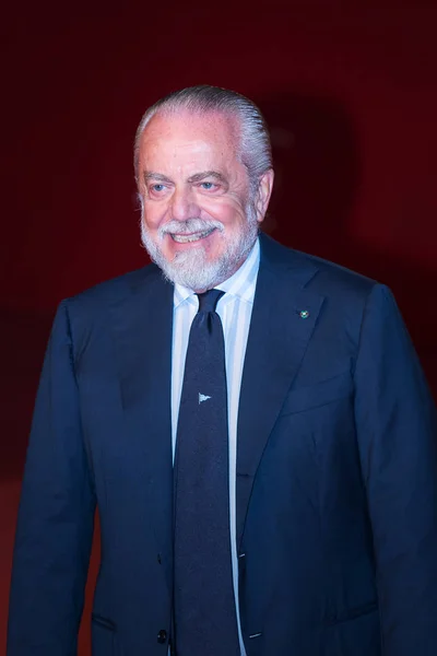 Rome, İtalya - 18 Ekim 2018: Aurelio De Laurentiis yürüyüş sırasında 13 Roma Film Festivali Auditorium Parco Della Musica, kırmızı halı.