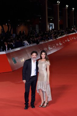 Roma, İtalya. 19 Ekim, 2018. Cristian Marazziti ve Ariadna Romero yürür 'House ile bir saat içinde onun duvarları' önüne kırmızı halı Auditorium Parco Della Musica 13 Roma Film Festivalinde sırasında eleme.