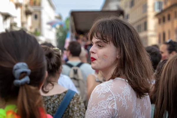 Fierté gay, homosexuels à la manifestation . — Photo