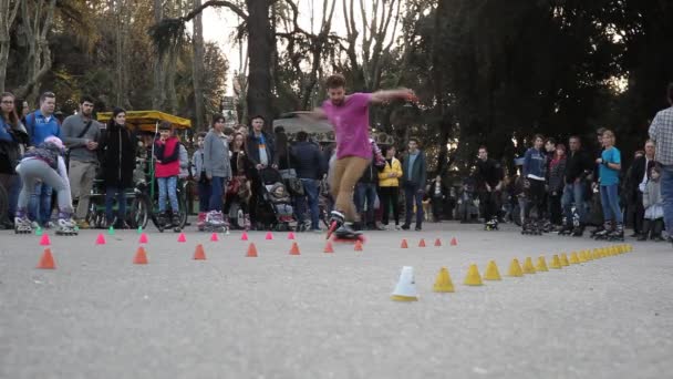 Rome Italie Mars 2016 Dans Parc Public Villa Borghese Des — Video