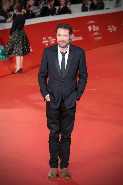 Nicolas Bedos gå den röda mattan under den 14: e Rom Film Fest — Stockfoto