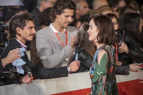 Michelle Dockery walking red carpet during the 14th Rome Film Fe — Stock Photo, Image