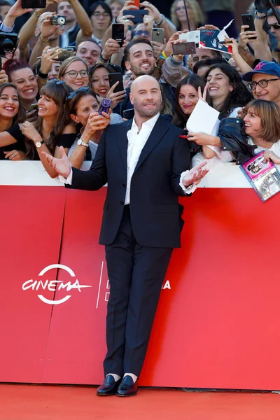 John Travolta com os fãs, no festival de cinema de Roma . — Fotografia de Stock