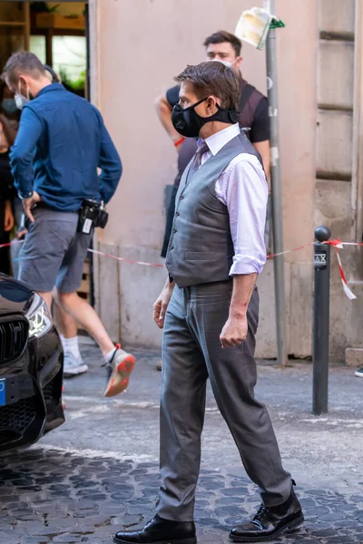 Roma Italia Octubre 2020 Actor Tom Cruise Las Calles Del — Foto de Stock