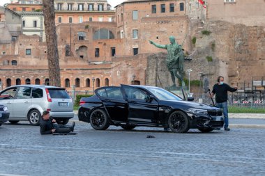 Roma, İtalya - 13 Ekim 2020: Roma, İtalya 'da 