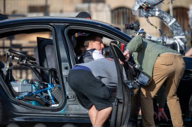 Roma, İtalya - 13 Ekim 2020: Aktör Tom Cruise yeni aksiyon filmi 