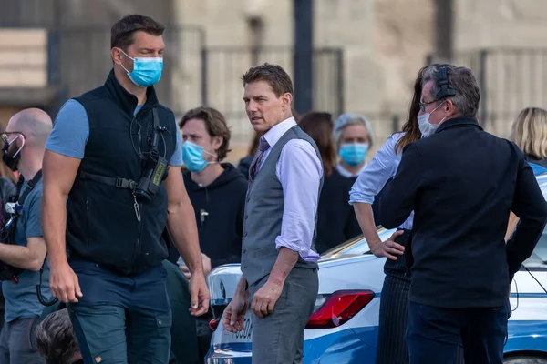 Roma Italia Octubre 2020 Actor Tom Cruise Las Calles Del — Foto de Stock