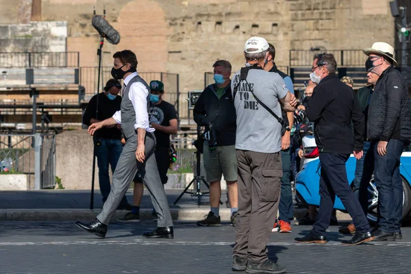 Roma Italia Octubre 2020 Actor Tom Cruise Las Calles Del — Foto de Stock