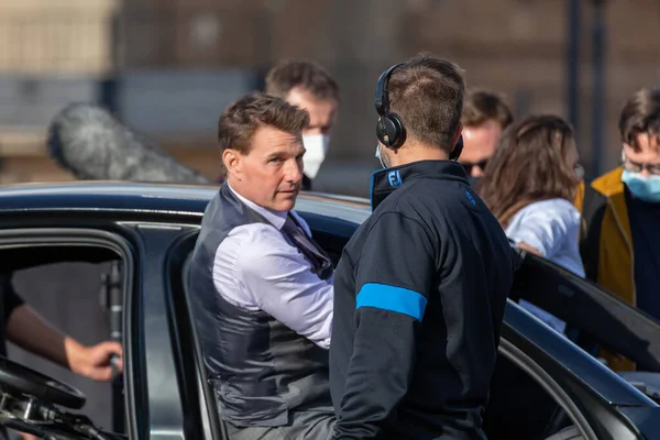 Roma, İtalya - 13 Ekim 2020: Aktör Tom Cruise yeni aksiyon filmi 