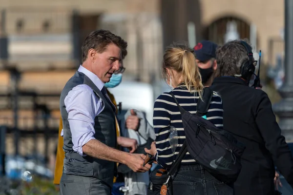 Roma Italia Octubre 2020 Actor Tom Cruise Las Calles Del — Foto de Stock