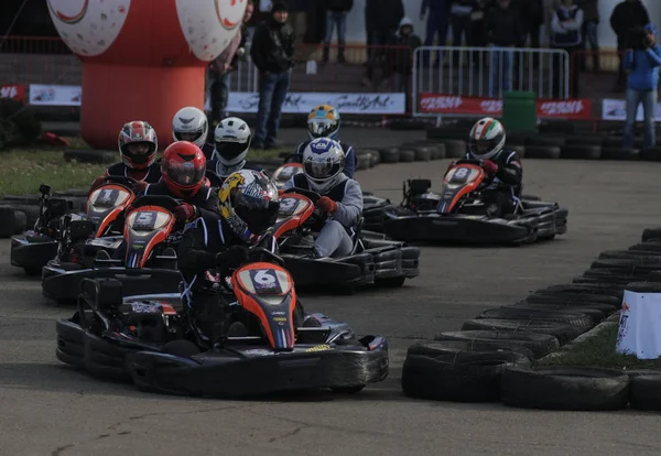 Nationale Dat Finale Van All Oekraïense Concurrentie Tussen Karting Enthousiastelingen — Stockfoto