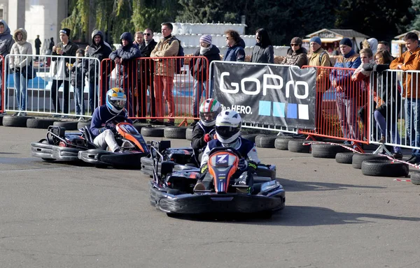 Finale Nationale Compétition All Ukrainian Parmi Les Amateurs Karting Kiev — Photo