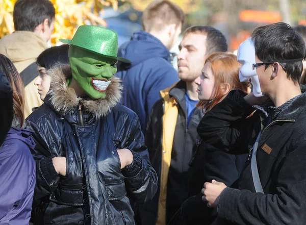 Přehlídka Kostým Zombie Kyjevě Říjen 2015 — Stock fotografie