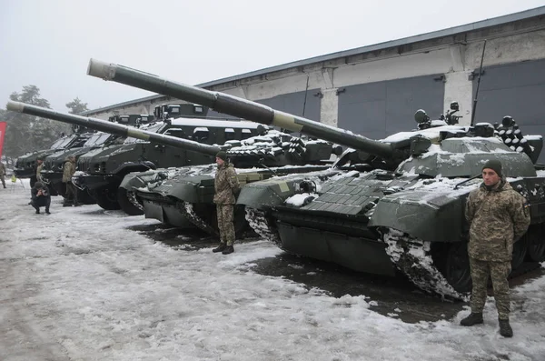 Tanques Territorio Planta Blindada Kiev Kiev Noviembre 2018 — Foto de Stock