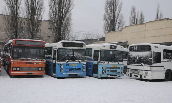 Volvo Автобусами Виставку Відновлення Центру Київпастранс Грудня 2016 — стокове фото