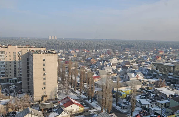 Utsikt Över Kiev Vänstra Stranden Januari 2017 — Stockfoto