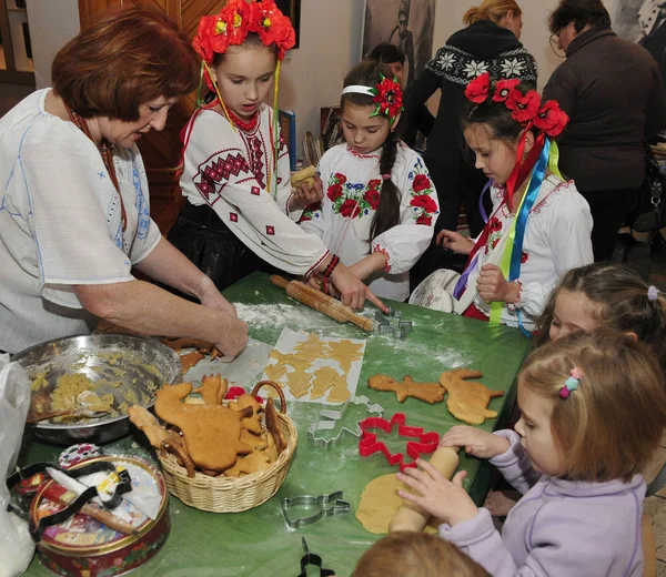 Taller Cocina Inauguración Del Festival Navidad Infantil Orel Kiev Jueves — Foto de Stock