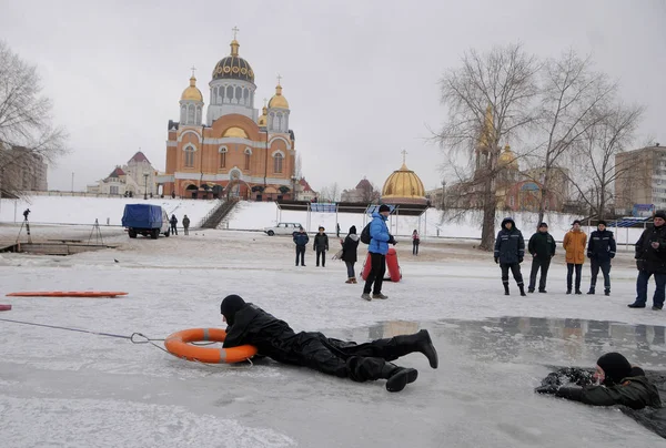 Rescuers Main Directorate State Emergency Service Ukraine Kiev Conducted Preventive — Stock Photo, Image