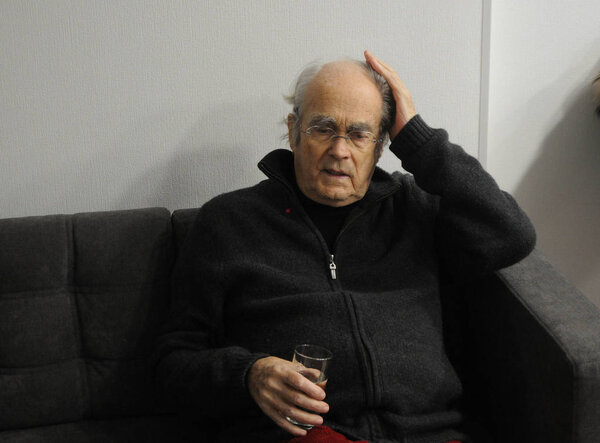 French composer, pianist, arranger, conductor and singer Michel Legrand during a press conference in Kiev, December 11, 2015