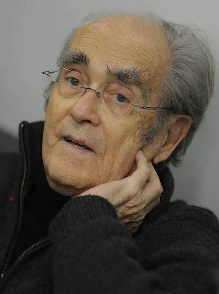 Compositor Pianista Arranjador Maestro Cantor Francês Michel Legrand Durante Coletiva — Fotografia de Stock